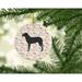 The Holiday Aisle® Majorca Shepherd Dog Hanging Figurine Ornament Ceramic/Porcelain in Black/Brown/Pink | 2.8 H x 2.8 W x 0.15 D in | Wayfair