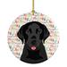 The Holiday Aisle® Labrador Retriever 3 Hanging Figurine Ornament Ceramic/Porcelain in Black/Blue/Red | 2.8 H x 2.8 W x 0.15 D in | Wayfair