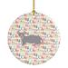 The Holiday Aisle® Dwelf 4 Cat Hanging Figurine Ornament Ceramic/Porcelain in Brown/Gray/Red | 2.8 H x 2.8 W x 0.15 D in | Wayfair