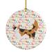 The Holiday Aisle® Skookum Cat Christmas Hanging Figurine Ornament Ceramic/Porcelain in Brown/Gray/Green | 2.81 H x 2.81 W x 0.15 D in | Wayfair