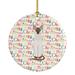 The Holiday Aisle® Colorpoint Shorthair Cat Christmas Hanging Figurine Ornament /Porcelain in Green/Pink/White | 2.81 H x 2.81 W x 0.15 D in | Wayfair