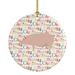 The Holiday Aisle® English Large Pig Hanging Figurine Ornament Ceramic/Porcelain in Brown/Pink/Red | 2.8 H x 2.8 W x 0.15 D in | Wayfair