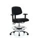 Orren Ellis Vinyl ESD Chair - Medium Bench Height w/ Adjustable Arms, Chrome Foot Ring | 45.5 H x 27 W x 25 D in | Wayfair