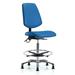 Latitude Run® Vinyl ESD Chair - High Bench Height w/ Medium Back, Seat Tilt, Chrome Foot Ring | 55 H x 27 W x 25 D in | Wayfair