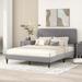 Latitude Run® Low Profile Platform Bed Upholstered/Velvet in Gray | 42.7 H x 63 W x 84.3 D in | Wayfair 675EA1921CF646A194D44080C39D66C2