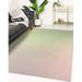 Green/Pink 120 x 96 x 0.08 in Area Rug - Ebern Designs Wiechmann Ombre Machine Woven Area Rug in Pink/Green | 120 H x 96 W x 0.08 D in | Wayfair