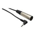 Hosa Camcorder Microphone Cable Right-Angle 3.5mm TRS To XLR3M 15 Ft.