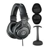 Audio-Technica ATH-M30X Professional Headphones Bundle with Knox Stand and Case