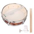 Snare Drum 13 x 3.5 Kid Drums Acoustic Single Drum 8 Lugs with Drumsticks Drum Key Strap Brown