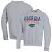 Men's Champion Gray Florida Gators Softball Stack Pullover Crewneck Sweatshirt