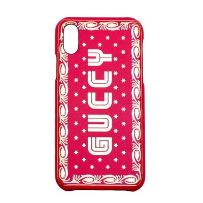 Gucci Other | Gucci Guccy Print Iphonex/Xs Case Women's/Men's Cell Phone/Smartphone 524976 ... | Color: Pink | Size: Os