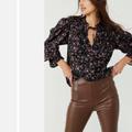 Free People Tops | Free People It Meant To Be Blouse Top | Color: Black/Purple | Size: S