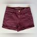 American Eagle Outfitters Shorts | American Eagle Outfitter Women’s Hi-Rise Shortie Maroon Jean Shorts Size 2 | Color: Red | Size: 2