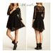 Free People Dresses | Free People Floral Mesh Lace Dress Size 0 Black | Color: Black | Size: 0