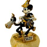 Disney Art | Mickey Mouse Figurine Vtg Signed Ron Lee Disney Sculpture Two Gun 2 Horse Cowboy | Color: Black/Gold | Size: Os