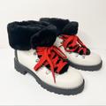 J. Crew Shoes | J. Crew Black And White Leather Winter Boots Size 6 | Color: Red/White | Size: 6