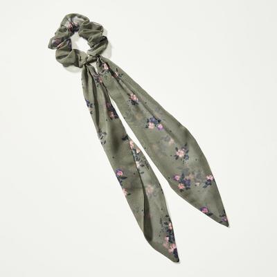 Lucky Brand Printed Scarf Scrunchie - Women's Accessories Scarves Scarf Bandana in Dark Green