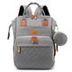 Edibaby, Wickeltasche Rucksack, Wickelrucksack Lässige Wickeltaschen, Multifunktional Große Kapazität Babytasche Reiserucksack mit Wickelauflage & Schnullerhalter (Grau)