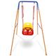 3 in 1 Swing Set for Toddler, Heavy-Duty Kid Swing Set with Safety Harness, for Garden, Indoor/Outdoor Play, Folding Metal Stand & Clear Instruction, Easy to Assemble & Store