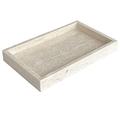 StonePlus Natural Marble Elegant Jewelry Tray Small Stone Organizer for Dressroom/Bathroom/Coffeeshop (Beige Travertine, 9.84Lx5.91Wx1.18H)