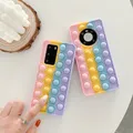 Coque en silicone Pop Fidget Toys Push Bubble coque souple pour Samsung Galaxy A11 A10E A21 A32 A51