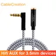 Câble Jack AUX 3.5mm TRRS Audio rallonge 90 degrés cordon auxiliaire pour JBLSpeaker voiture