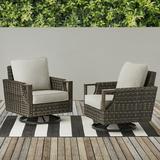 Better Homes & Gardens Sandcrest Seagrass Outdoor Swivel Rockers Brown Set of 2