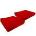 Tempo Outdoor Dining Seat Cushion Square Set of 2 Cardinal Red 17 x 17