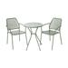 Alfresco Home Martini 3-piece Wrought Iron Bistro Set in Moss Green