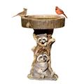 Resin Raccoon Birdbath Animal Statue Make Your House Getting Cute And Beautiful Garden Ornament For Garden Home