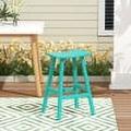 GARDEN 29 Inches Adirondack Plastic Outdoor Bar Stools for Patio Turquoise