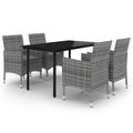 vidaXL Patio Dining Set 3/5/7 Piece Multi Colors 31.5 /55.1 Table Length