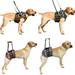 Visland Dog Lift Harness Elastic Soft Breathable Plaid Printing Adjustable Detachable Handle Front Legs Rear Legs Lifts Vest Harness Straps for Injured Disabled Amputation Elderly Pets Rehabilitation