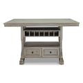 Signature Design by Ashley Moreshire Counter Height 60" Dining Table Wood in Brown/Gray | 36 H x 60 W x 40 D in | Wayfair D799-32