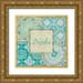 Pela Studio 20x20 Gold Ornate Wood Framed with Double Matting Museum Art Print Titled - Ocean Tales Tile V