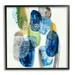 Stupell Industries Pebbled Circular Shapes Vivid Blue Modern Design Painting Black Framed Art Print Wall Art Design by Liz Jardine