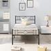 Lark Manor™ Alsa Bedroom Set Bed Frame & Nightstand 3 PieceSet Of 3 Wood/Metal in Black | 35 H x 60 W x 80 D in | Wayfair