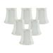 Meriville Set of 6 Eggshell Faux Silk Clip On Chandelier Lamp Shades 3.5-inch by 5-inch by 4.75-inch