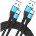 USB Type C Charger Cable Fast Charging 6ft Long 2Pack 6Foot USB A to USB-C Phone Charging Cord for Samsung Galaxy S20