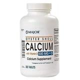 Major Pharmaceuticals Oyster Shell Calcium with Vitamin D 500MG+D 300 Count
