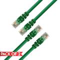 Cmple - [2 PACK] 10 Feet Cat6 Ethernet Patch Cable 10Gbps Cat6 Network Cord with Snagless RJ45 Connectors Cat6 Cable 10 Gigabit Computer Internet LAN Cable - Green