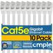 Cmple - [10 PACK] 7 Feet Cat5 Patch Cord Ethernet Cable with RJ-45 Connectors Cat5e Cable 1 Gigabit Cat5e UTP Wire Category 5e Computer LAN Network Cord - White