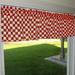 Cotton Window Valance Checkered Print 58 Wide Racecar 1 Inch Checkerboard Red and White