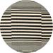 Ahgly Company Machine Washable Indoor Round Contemporary Gray Brown Area Rugs 4 Round