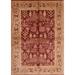 Ahgly Company Machine Washable Indoor Rectangle Industrial Modern Mango Orange Area Rugs 8 x 12