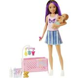 Barbie Skipper Babysitters Playset with Skipper Doll Baby Doll with Sleepy Eyes Crib & Accessories