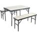 REDCAMP 3ft Folding Picnic Table with Benches Portable Camping Table with 2 Chairs for Outdoor Party Dining