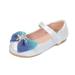 JDEFEG Kids Rainbow Flip Flops Girls Toddler Little Kid Girls Dress Pumps Glitter Sequins Princess Party Dance Shoes Rhinestone Sandals Girl House Pu Blue 31