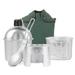 4pcs Cookware Set Aluminum Canteen Cup Wood Set with Foldable Spork and Cover Bag for Camping Hiking Backpacking