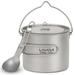 Lixada 750ml900ml1100ml Lightweight Titanium Pot with Folding Spork for Camping Hiking Backpacking Picnic